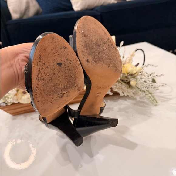 Coach Black Strappy Heels - Picture 6 of 6
